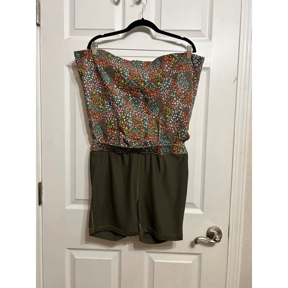 Lands' End Skort Women' 12P Calico Floral Green Cottagecore Country Girl Green - Picture 11 of 16